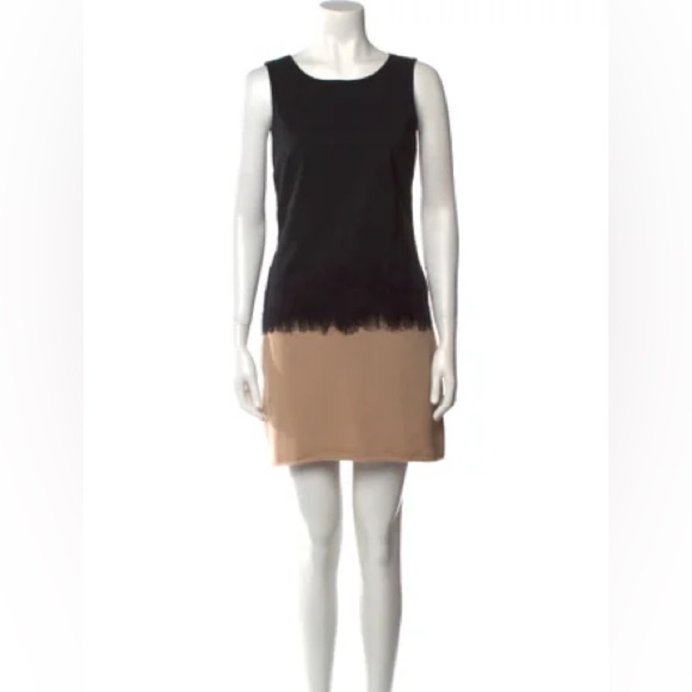 Alice + Olivia Black & Tan Ombré Color-block Dress Size XS
